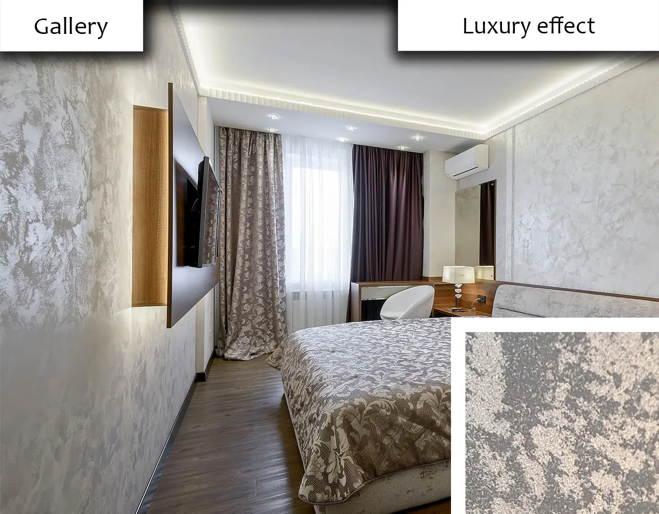 Luxury effect of bespoke venetian plastering